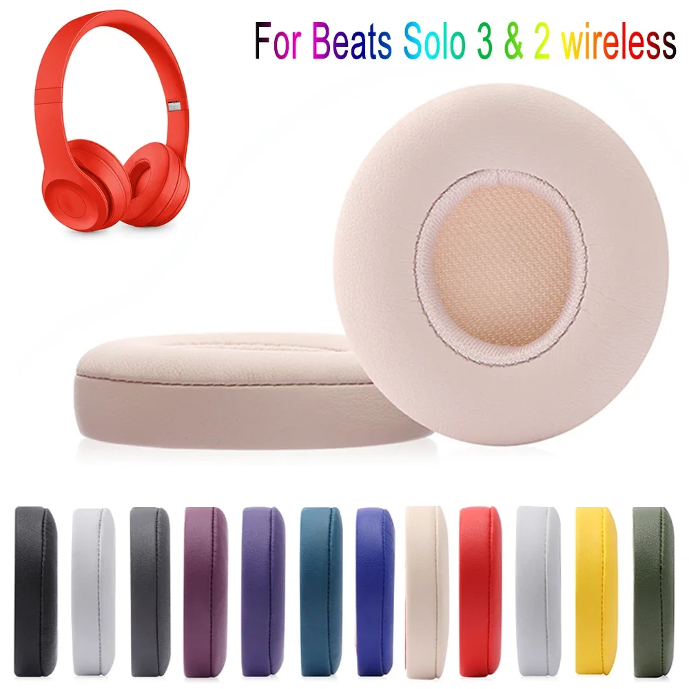 Auricolari di ricambio per Beats Solo 2 e 3 di Wicked cuscini auricolari per Beats Solo3 cuffie ON-Ear Wireless-stampa bianca