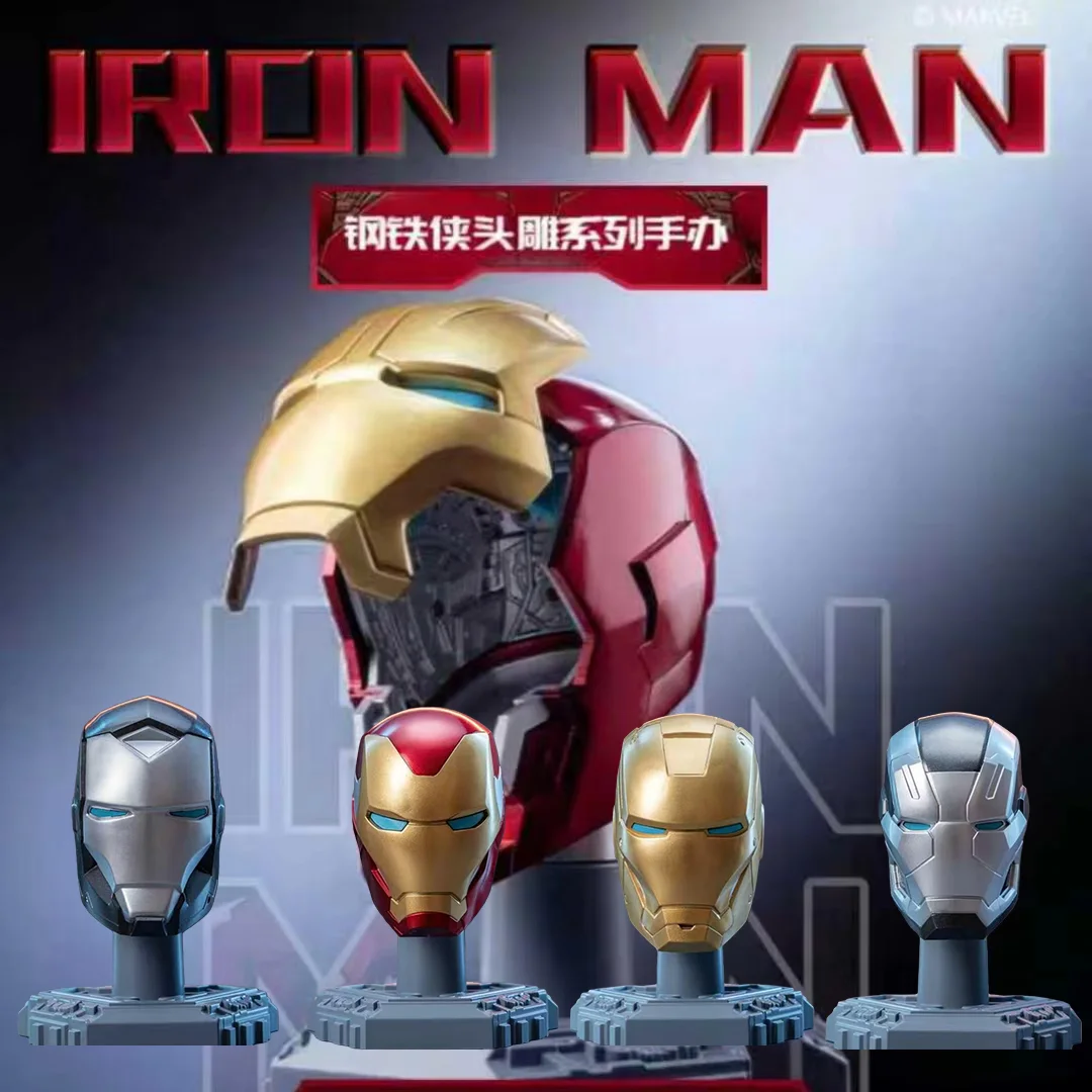 

Горячие игрушки, скульптура головы Marvel, слепая коробка, сборный комплект модели Железного человека и Человека-паука, ограниченная серия, коллекционный подарок на Рождество