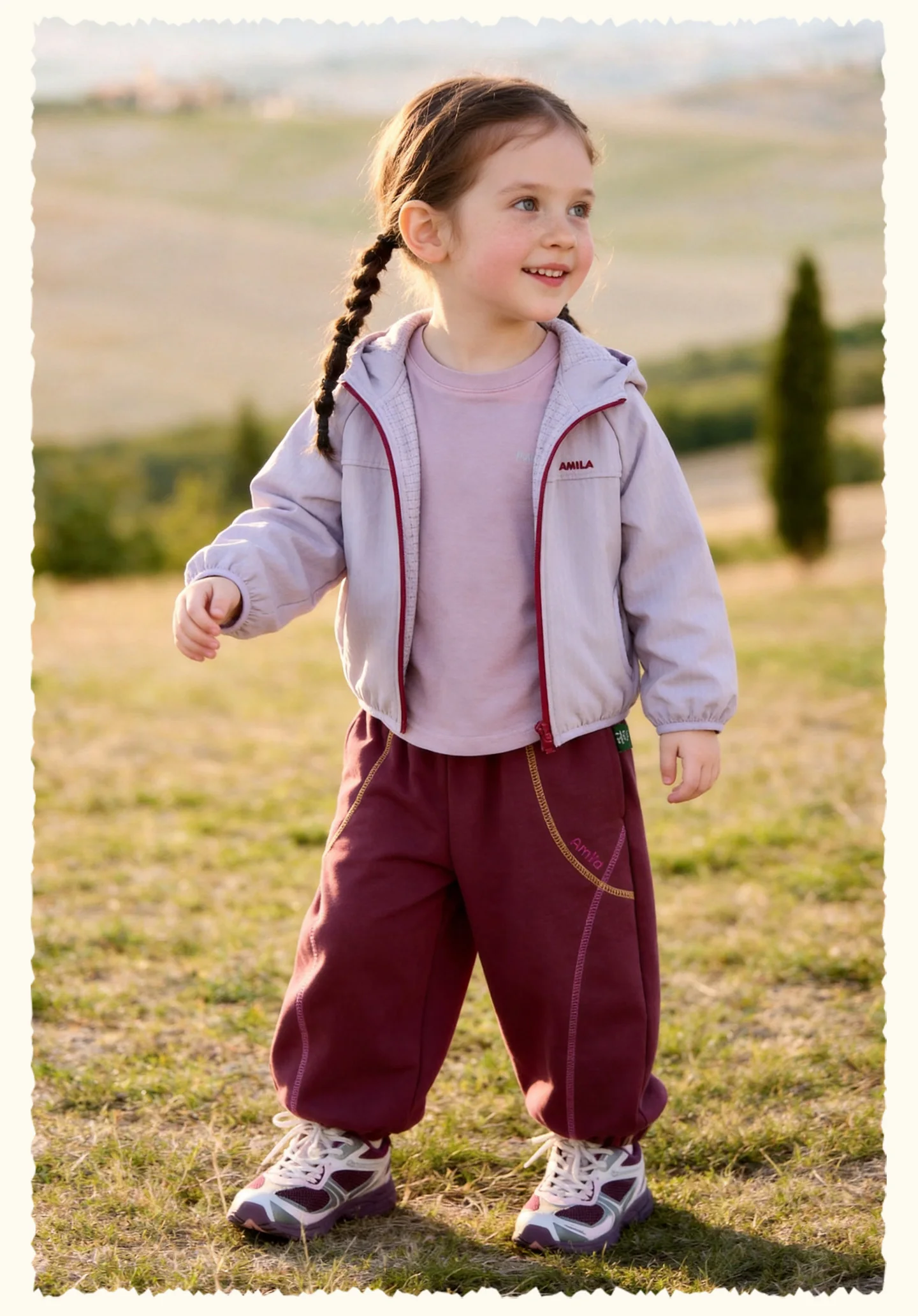 Amila 2026 Herbst Neue Kinder-Freizeithose Sportliche Hose mit Bündchen, Farbblock-Streifen, Marken-Stickerei, Modische, Bequeme Alltagshose – Detail 20