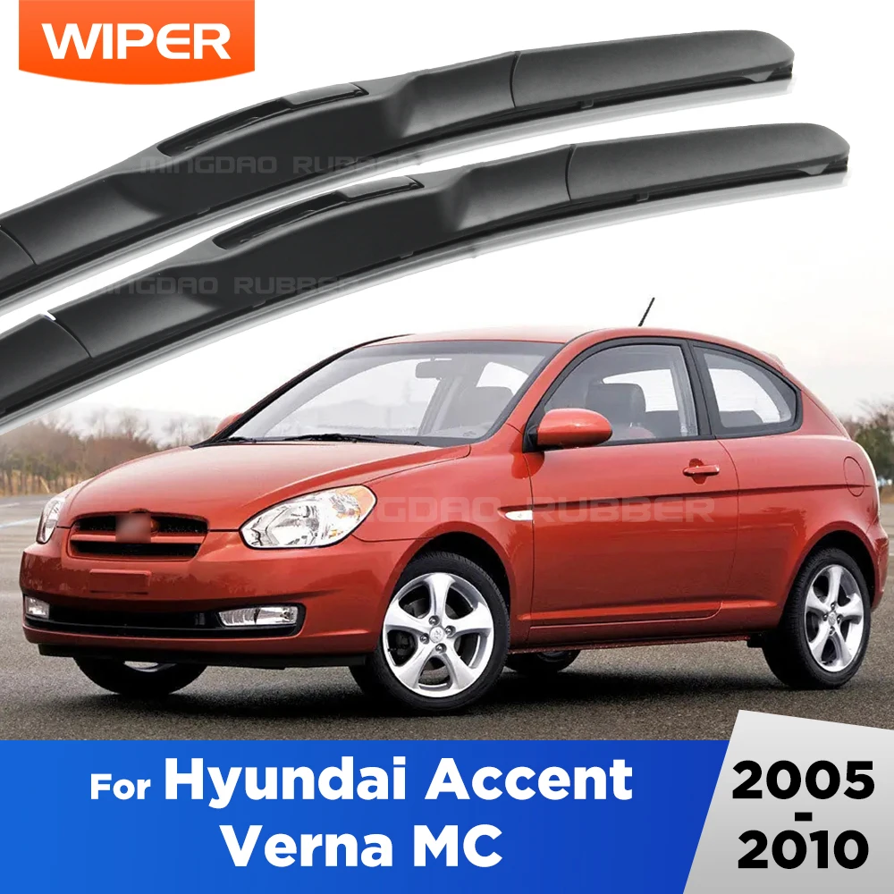 

CREATROAD Front Wiper Blades For Hyundai Accent Verna MC 2005-2010 2006 2007 2008 2009 Windshield Windscreen Window Brush 22"16"