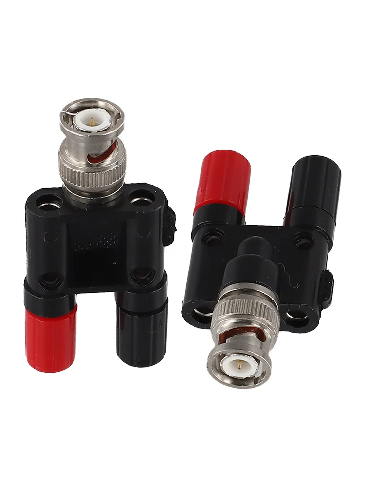 Audio Connections 4mm BNC Male Adapter Male To Female Connector Adapter Antenna Splitter Easy Installation ABS Plastic Shell