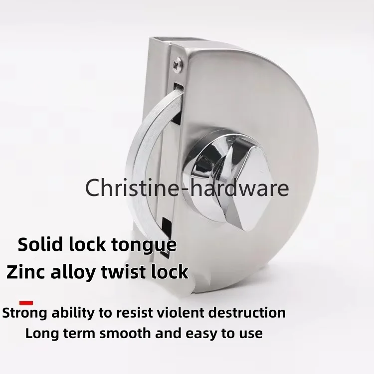 Glass No opening unilateral door Frameless glass round Stainless steel glass door Unilateral door lock