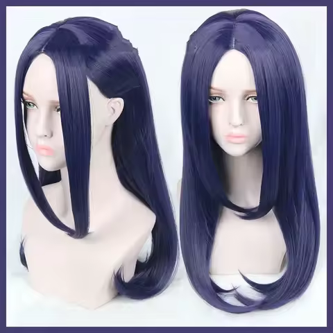 XT8Anime Golden Kamuy Asirpa Cosplay Wig Centre-parted Blue Purple Heat Resistant Hair Wigs Wig Cap@XT6！