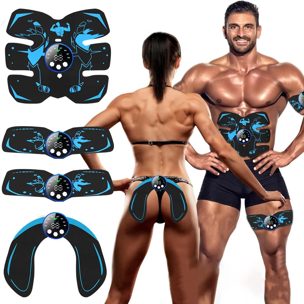 EMS abdominal fitness equipment set with 8 abdominal training modes and 29 intensity home exercise lazy fitness equipment