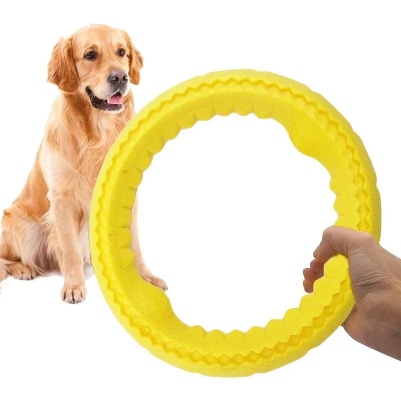 Dog Toys Pet Flying Disk Training Ring Puller Anti-Bite Floating Interactive Supplies Dog Interactive Toys Aggressive Chewing