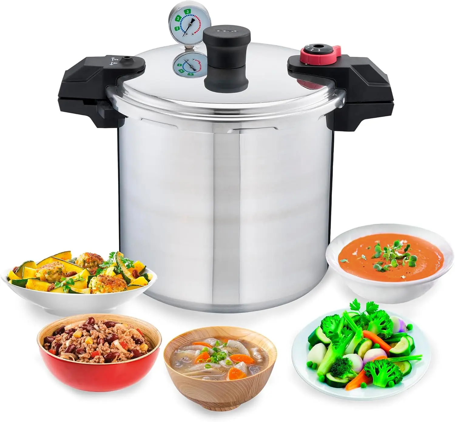 

Pressure Cooker Aluminum Pressure Canner, 22 Quart, 3 PSI Settings, Cookware, Pots and Pans