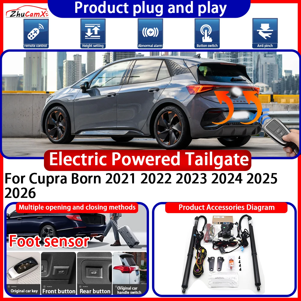 Electric OEM Powered Tailgate for Cupra Born 2021 2022 2023 2024 2025 2026 Anti Pinch Smart Intelligent Control Gate Lift Kit