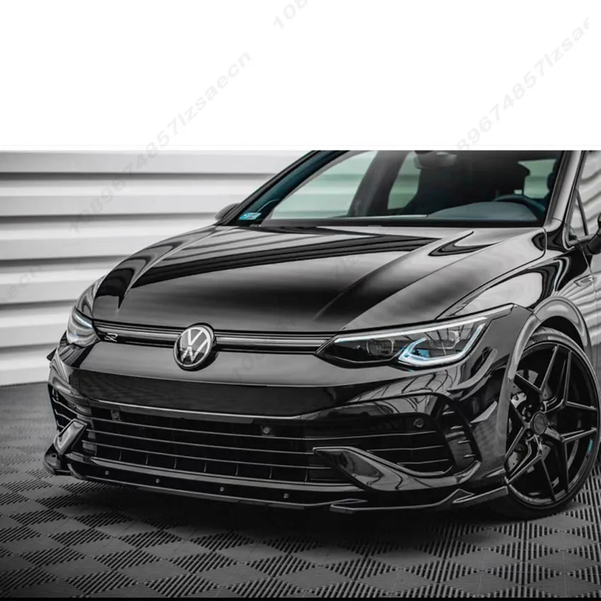 ماكستون ستايل سيارة الجبهة حافة مصد السيارة الفاصل لفولكس واجن جولف 8 MK8 R 2020-2024 الناشر المفسد الجسم أطقم ضبط لمعان أسود