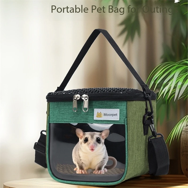 

Home Portable Hamster Cage Pet Rabbit Portable Takeaway Bag Dutch Pig Flower Branch Rat Outdoor Bag Portable Breathable Cage