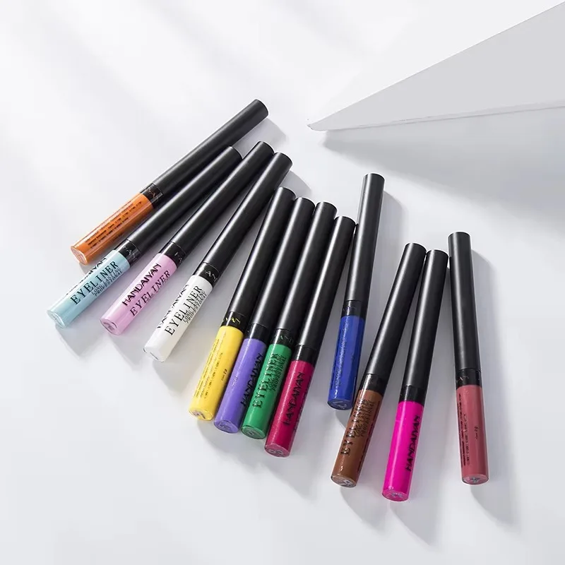 Colorful Eyeliner Pencil Eyes Cosmetics Brown Liquid Eye Liner Pen Makeup Color Eyeliners Waterproof Felt-tip Eyliner