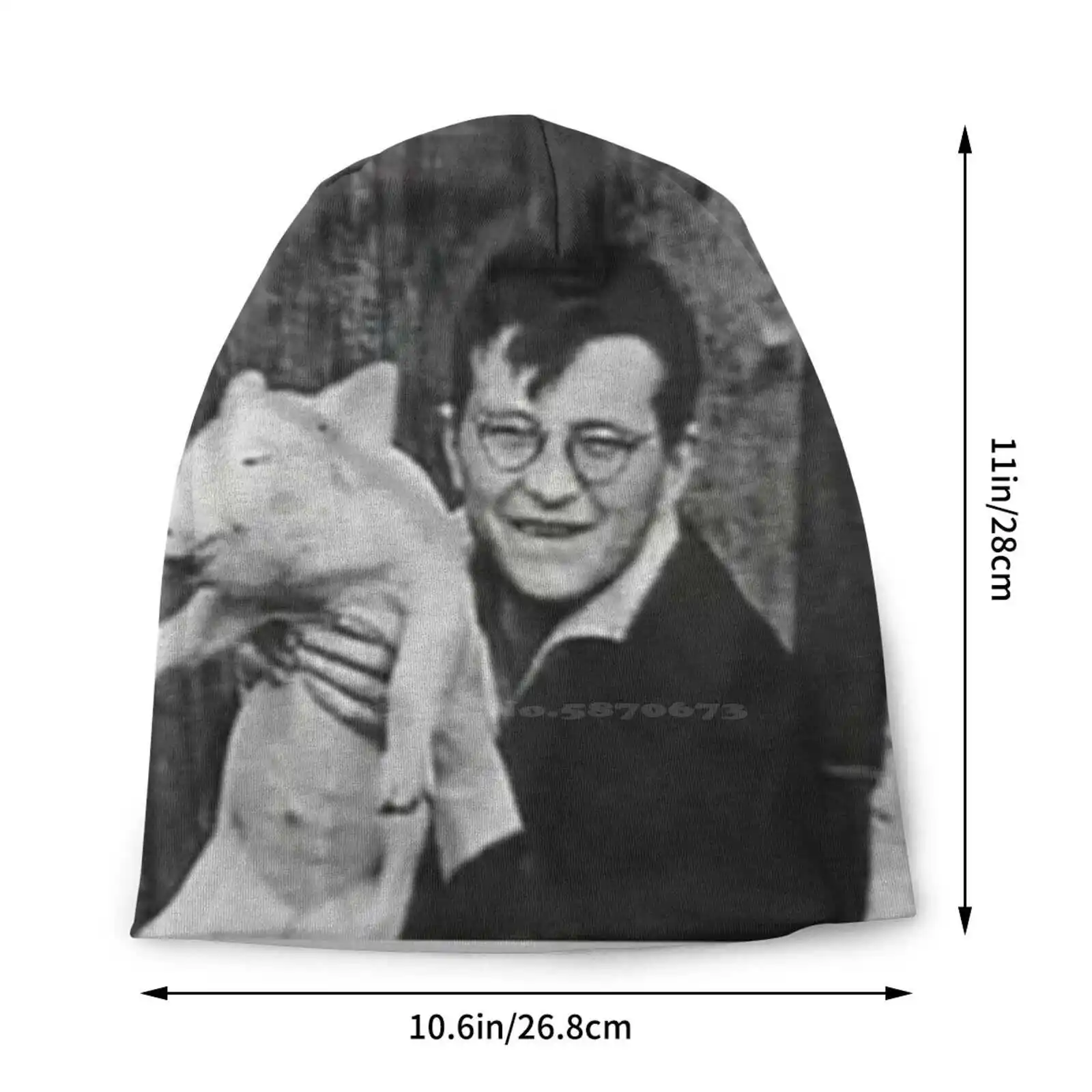 Shostakovich Funny Pig Knitted Hat Warm Beanie Outdoor Caps Happy Shostakovich Youth Pig Farm Old Classical Music Violin Cello