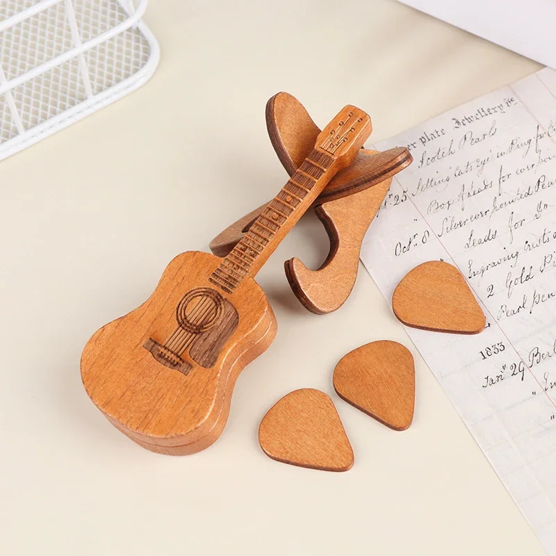 

Деревянная коробка для медиаторов со стандартной 3-х шт. коробка для медиаторов с гравировкой коробка для хранения гитарного плектра для любителей гитары гитаристов