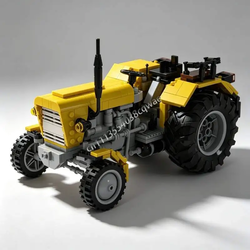 646pcs-classic-retro-farm-tractor-ursus-c-330-model-moc-custom-building-blocks-diy-creative-assembly-agricultural-vehicle-toy