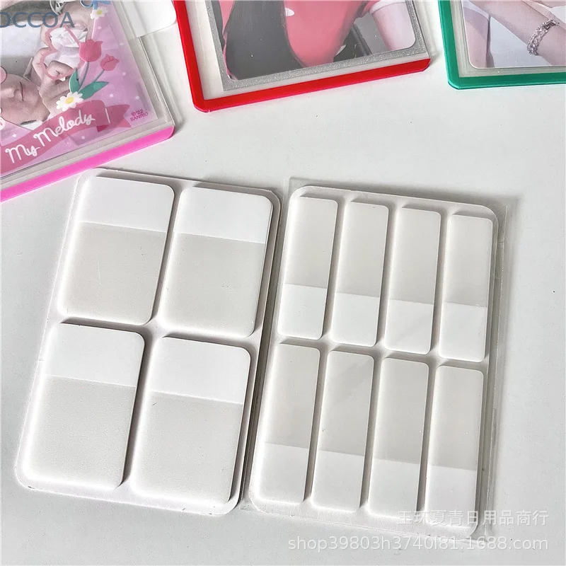 80/160 Pages DIY Sticky Notes Frosted Simple Pure Index Stickers Transparent Label Stickers Office School Supplies