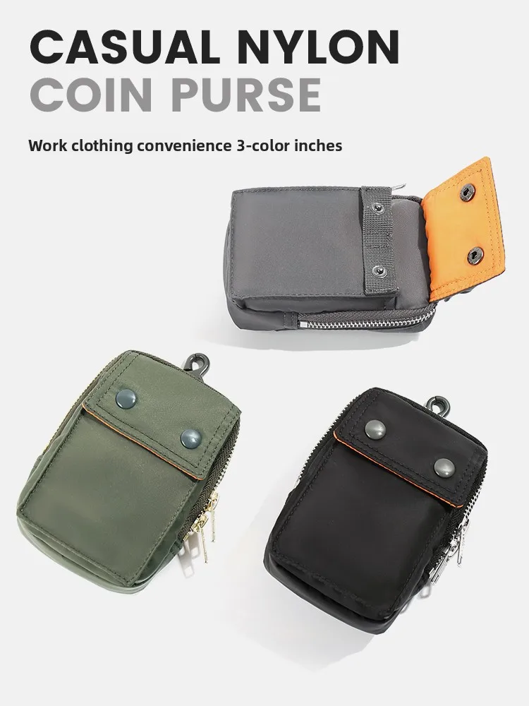 حقيبة كاميرا صغيرة من النايلون، حقيبة خصر للكاميرا الرقمية، إكسسوار كلاسيكي متعدد الاستخدامات، حقيبة صغيرة معلقة بأسلوب كوري ...