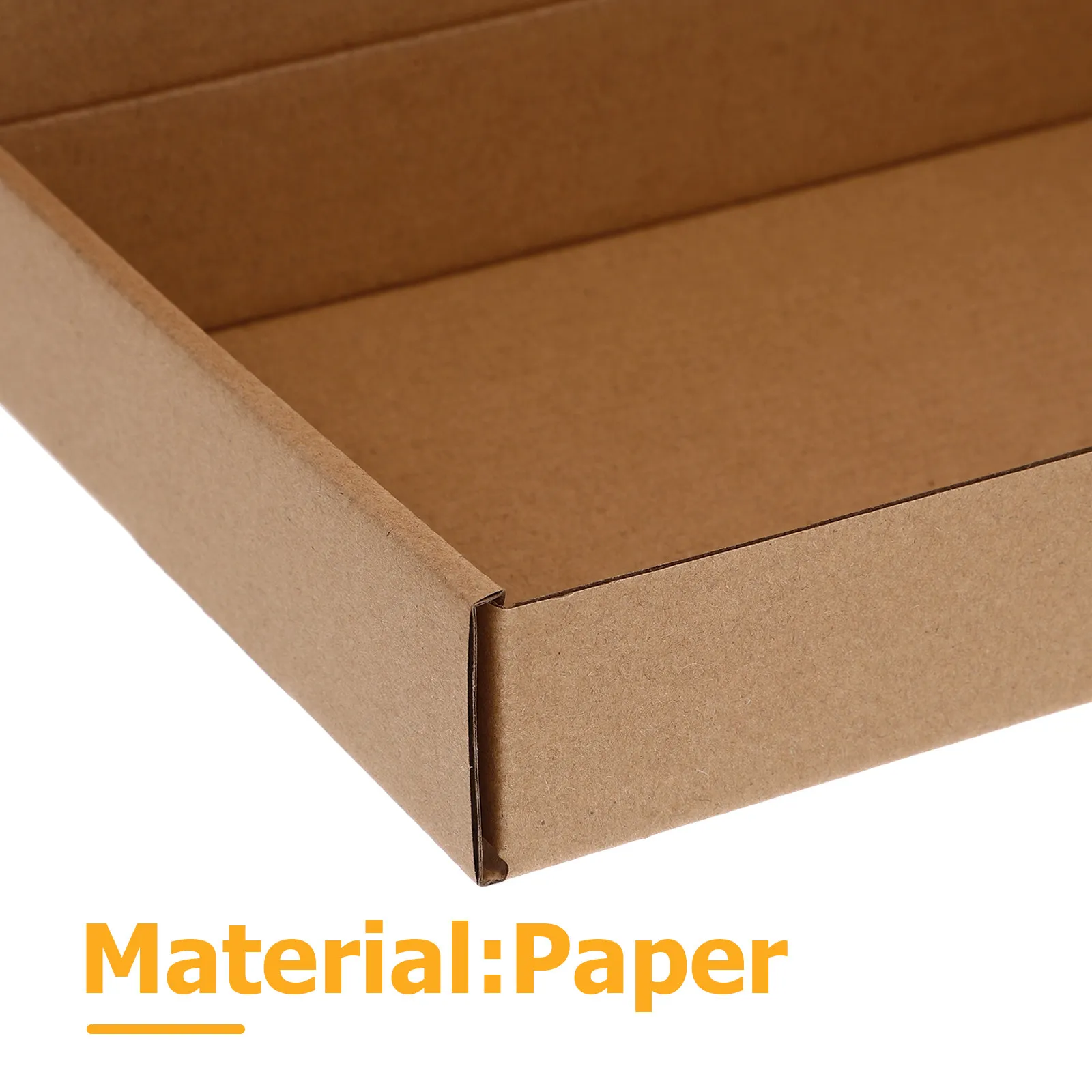 10Pcs Premium Kraft Paper Packaging Box Heavy Duty Triple Layer Shipping Box Square Design for Ecommerce Fulfillment and Bulk