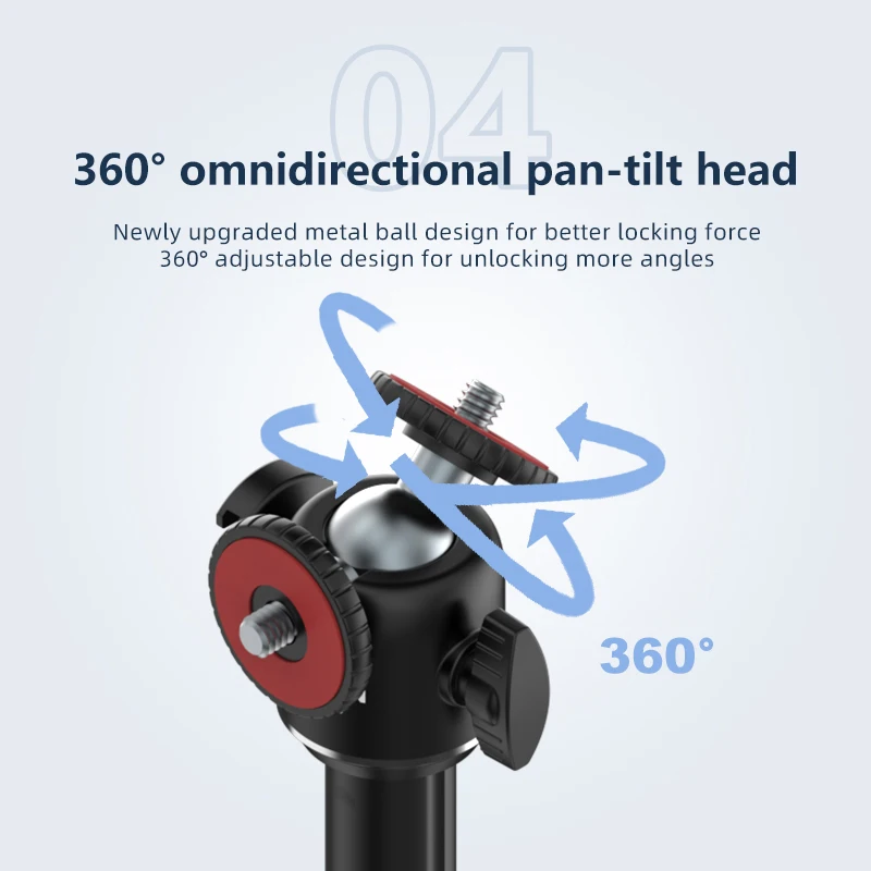 COMAN MT30 Pro 61cm Extendable Phone Tripod Stand Universal Clamp Compatible with For iPhone Samsung Huawei Xiaomi DSLR Camera