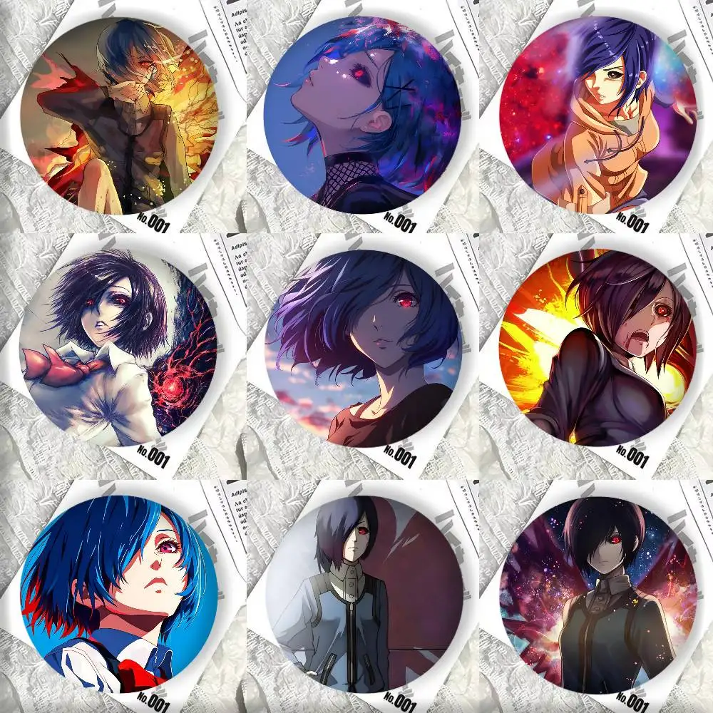 Anime T-Tokyo G-Ghoul Touka Kirishima Manga Badge Tinplate DIY Backpack Clothing Accessories Jewelry Pins
