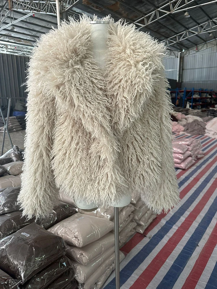 Tornova Winter 2025 Witte Nepbontjas Vrouwen Pluizige Eco Vossenbont Jas Meisjes Hot Cropped Overjas Herfst Warme Straat Vrouwelijke