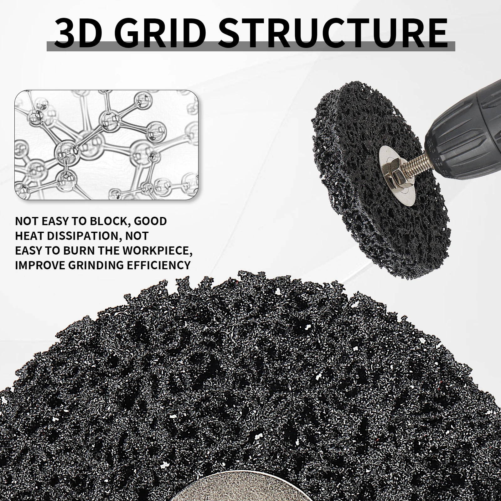 50/75/100 مللي متر المرجان شريط القرص 6 مللي متر عرقوب تنظيف قطاع عجلة الحفر الدورية أداة تجليخ لإزالة الصدأ المعدني Deburring 1 قطعة
