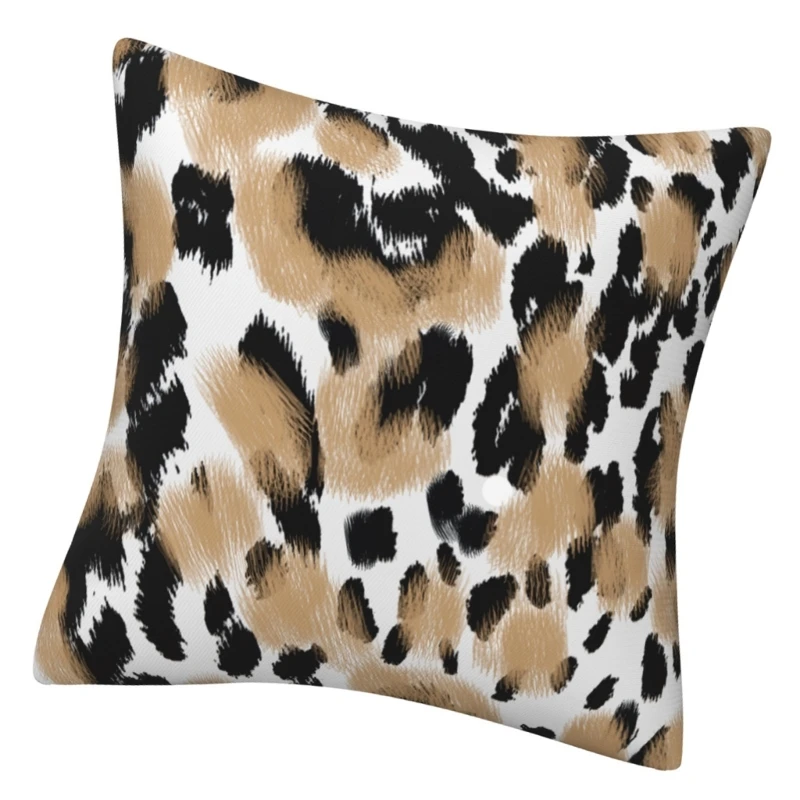 غطاء وسادة قصير لينة من وسادة الفهد الفهد للطباعة وسادة السادة سهلة الصيانة #2