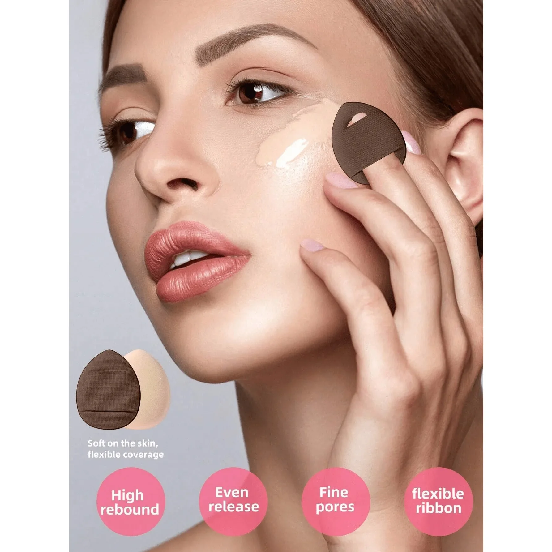 ชุดฟองน้ําแต่งหน้า 12 ชิ้น รวมถึงพัฟแป้งเสริมความงาม อุปกรณ์แต่งหน้า ฟองน้ําแต่งหน้า (เปียกและแห้ง) แป้งและคอนซีลเลอร์