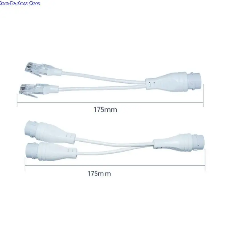 D0UA POE Splitter RJ45 Cable Potencia sobre adaptador Ethernet Divisor inyector impermeable