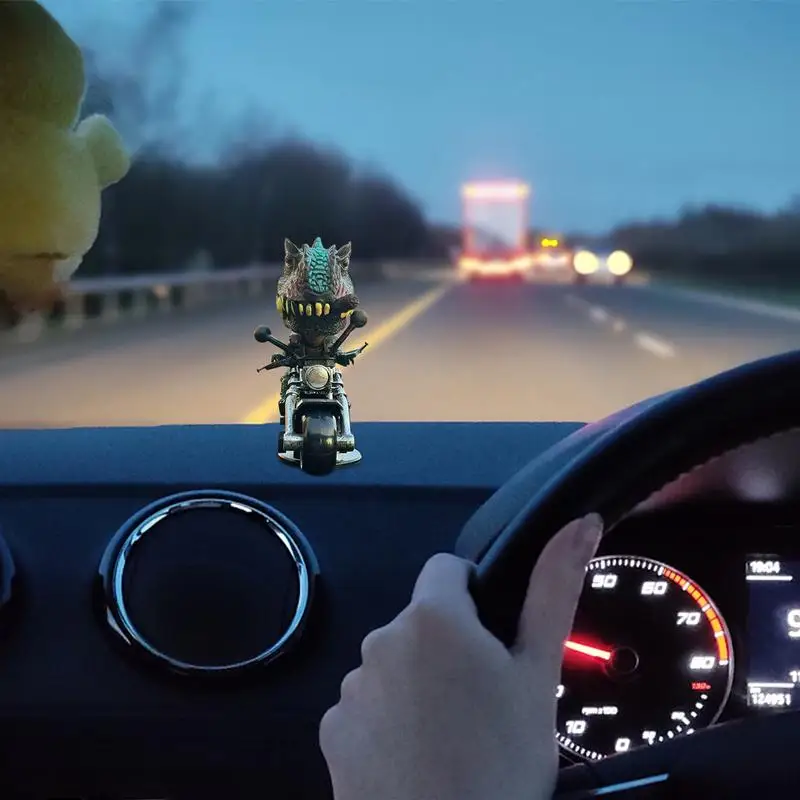 

Украшение автомобиля для дрифта, езда на динозаврах, модель мотоцикла, орнамент, Коллекционная дрейфующая модель, динамические украшения для автомобиля, стол для любителей автомобиля