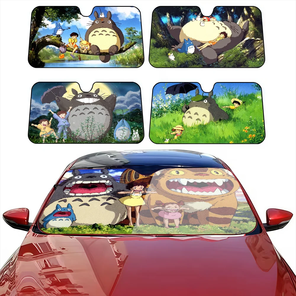 

T-Totoro Movie Car SunShade Shade Cooling Windshield Anti-UV Protection Front Sun Protector for Vehicle Interior