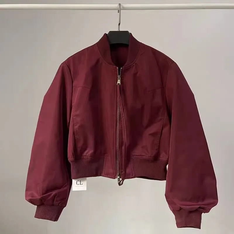 

Bomber Jackets Womens Jacket Oversized Women Fall Art Deco Jacquard Decorative Classical Plaid Contrast Artistic Chic OL Commute