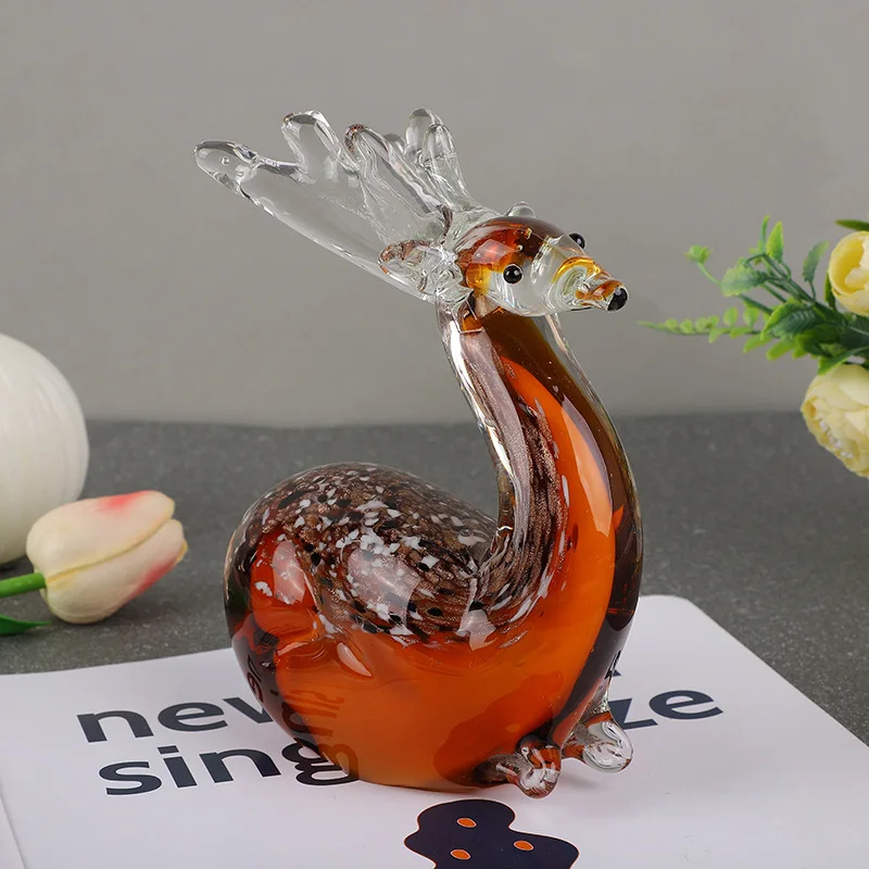 Glass Deer Statue, Blown Glass, Animal Crafts, Cute Pets, Home Dining Table Decorations, Christmas Decorations