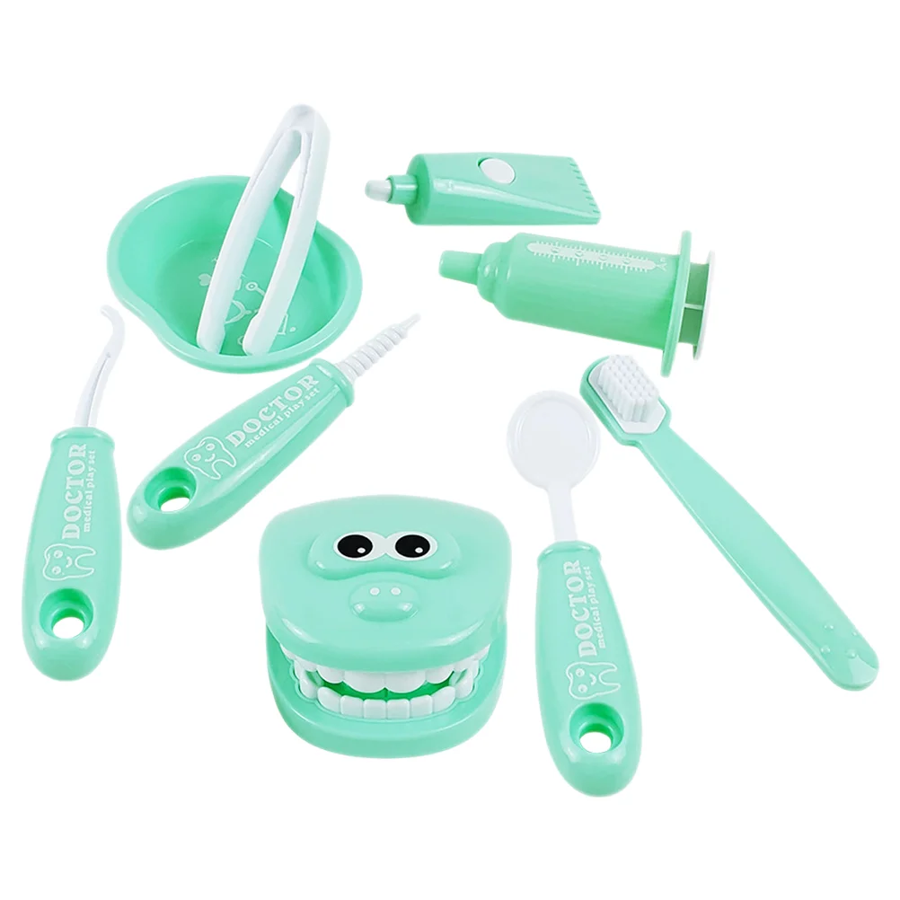 Brinquedos orais das crianças simulação médico dental kit médico dentistas playset quebra-cabeça crianças fingir papel de plástico imitação enfermeira