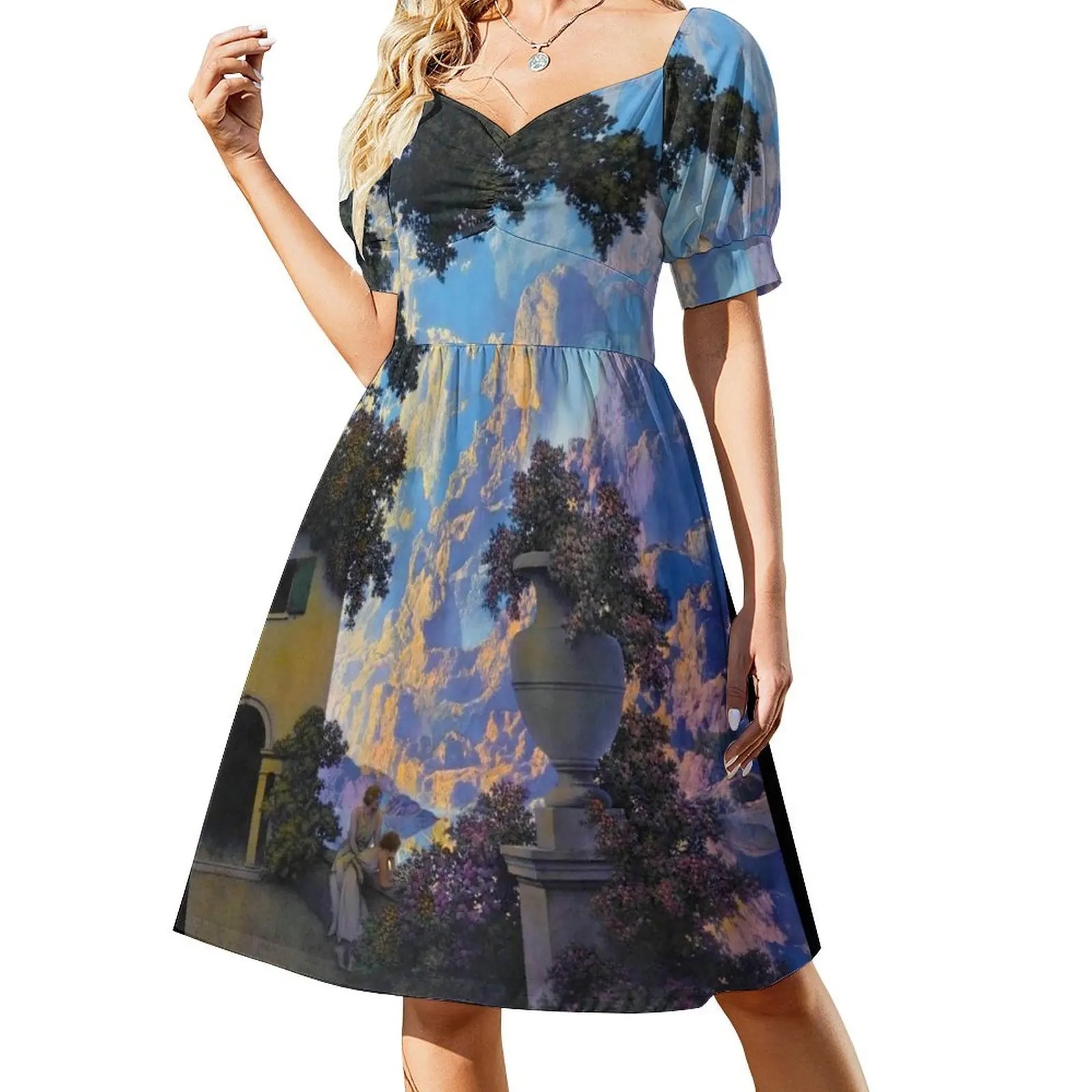 

Maxfield Parrish. Sunrise 1933 Short Sleeved Dress elegant guest wedding dress dresses women summer 2025 womans clothing Dress