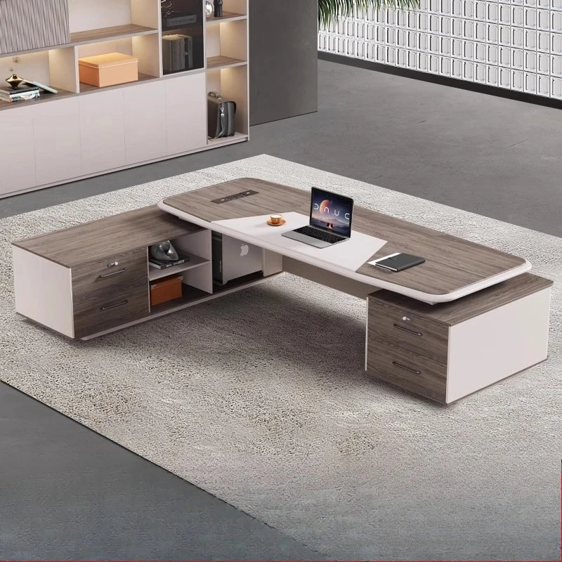 Manager Computer Desk Chair Combination Filing Cabinet Computer Standing Study Desk Sedentary Standing Gaming Office Furniture