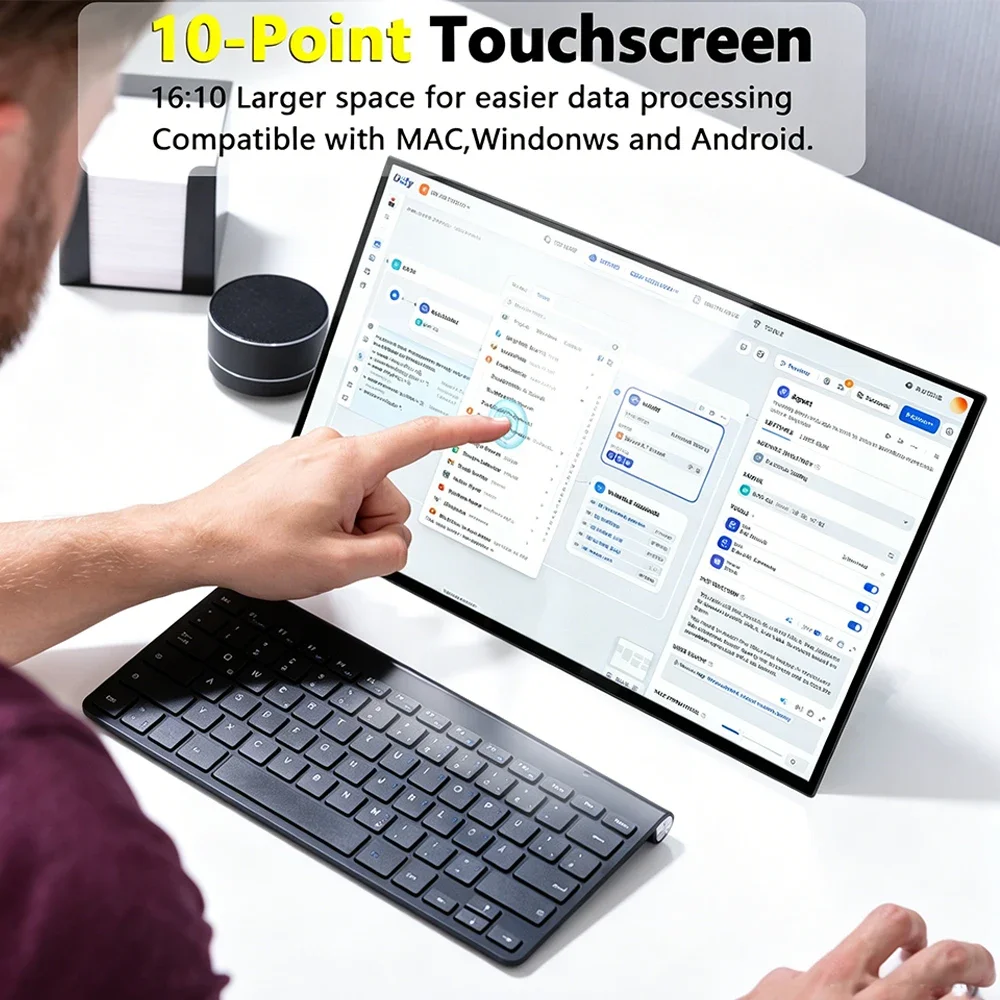 13.3 Inch 100%SRGB Portable Monitor 1200P IPS USB-C HDMI-Compatible VESA Second Travel Screen For Laptop Switch PS4/5 Xbox