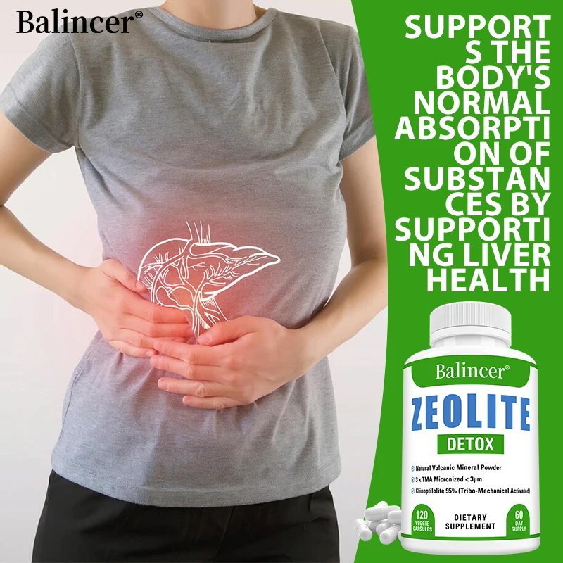 Zeolite Detox Capsules with Fulvic Acid & Milk Thistle - Whole-Body Detox, Liver, Gut Support, Enhances Immunity, Removes Toxins