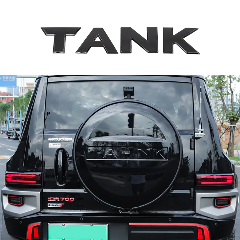 

For Emblem Spare Tire Cover Car Emblem Special SpareTank 700 Hi4-T 2024 Tire Car Emblem TANK English Letter Decoration Sticker