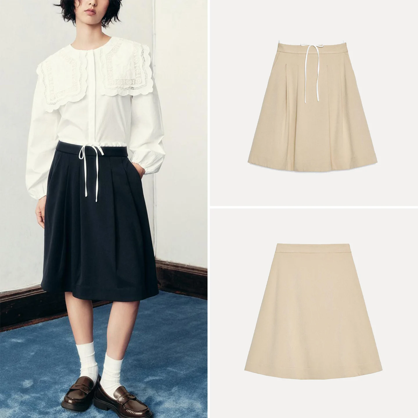 

Z Women's Faion Sweet Double Layer Waist Skirt Stand Fit Daily Wear Brand New 2025 Autumn Season China Made