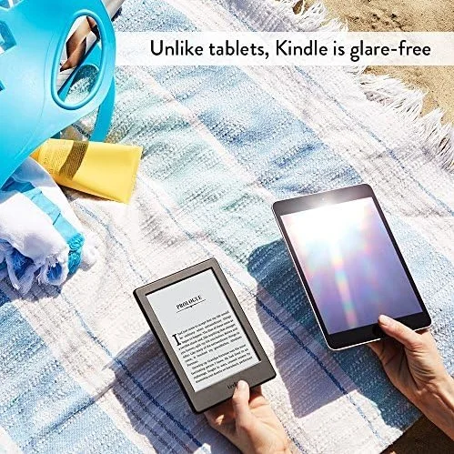 قارئ Kindle الإلكتروني المستخدم (الجيل السابق - Kindle 8th) - شاشة مقاس 6 بوصات بدون إضاءة خلفية تدعم WI-FI يدعم لغات متعددة