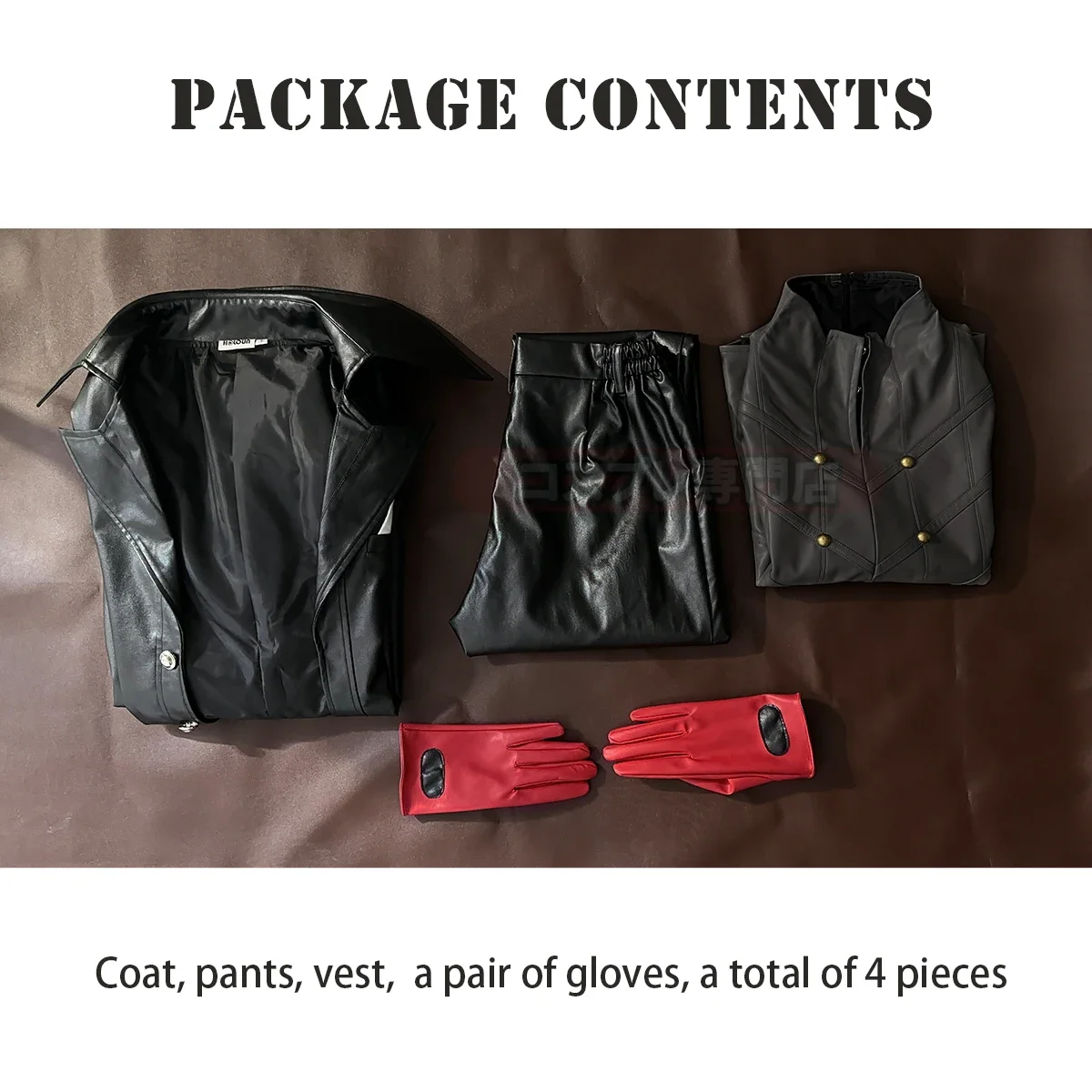 Cosplay P5 Game Ren Amamiya Cosplay Costume Wig Mask Joker Faux Leather Coat Pants Vest Gloves Daily Wear Cos Convention Rose Ne