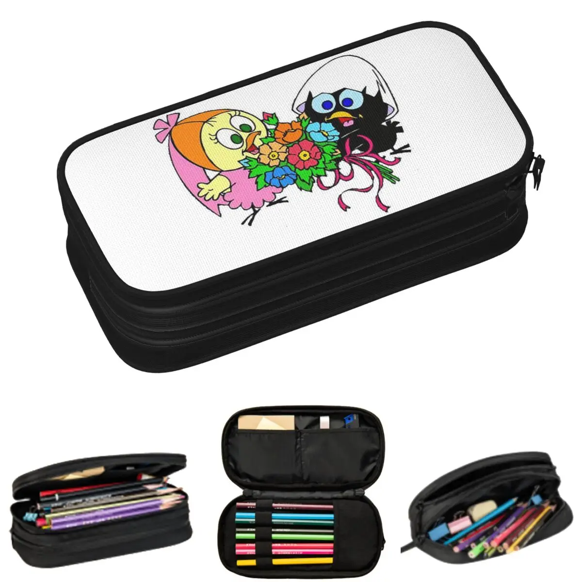 

Пеналы Calimero с героями комиксов и аниме для школьников, вместительные пеналы-косметички для ручек и карандашей