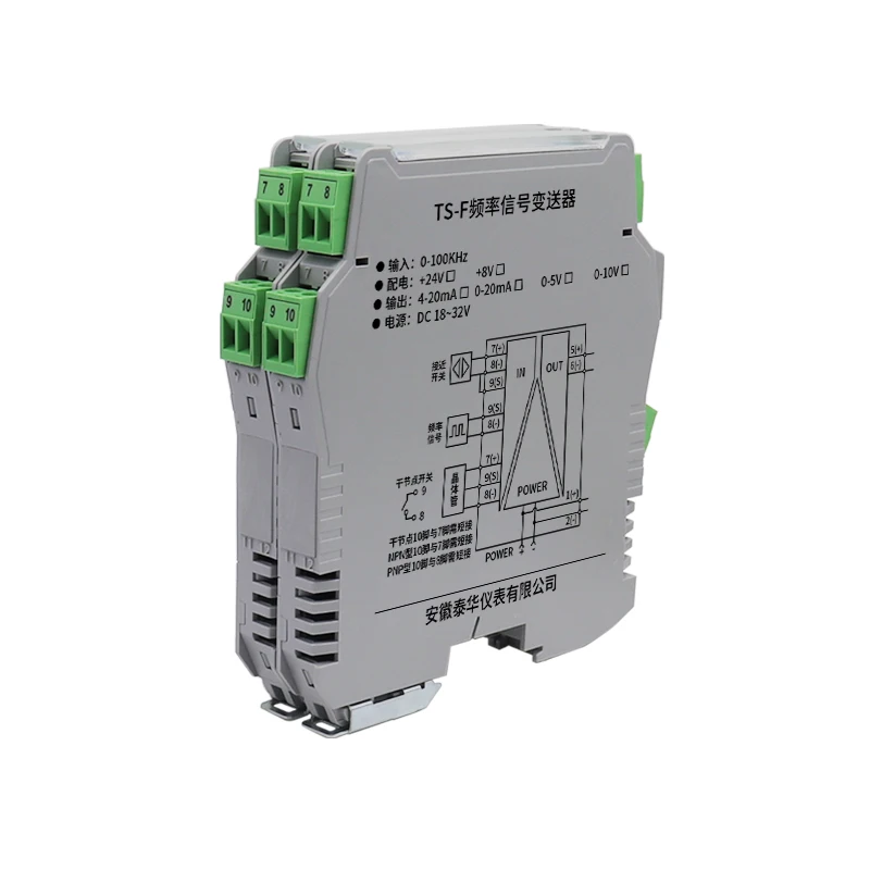 TS-Fシリーズ防爆型周波数アイソレータ 4-20mA/0-10V出力 DIN 35mmレール取り付け 工業オートメーション