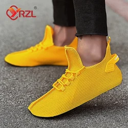 YRZL Loafers Mens Fashion Slip on Mesh Casual Walking Shoes Comfortable High Top Indoor Dancing Shoes Plus Size Mens Shoes