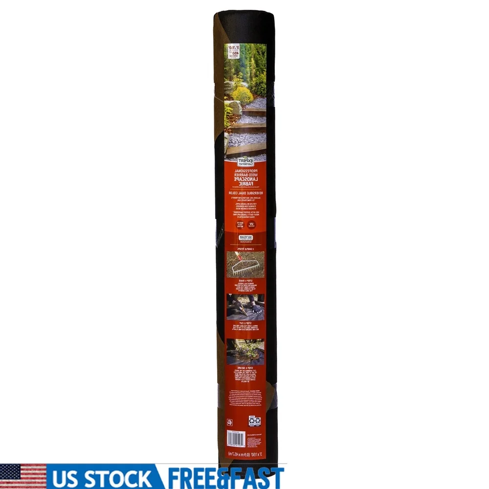 

Professional Weed Barrier Fabric Dual Layer UV Resistant Landscape Ground Cover Garden Bed Protection 150ft Roll Durable Plant