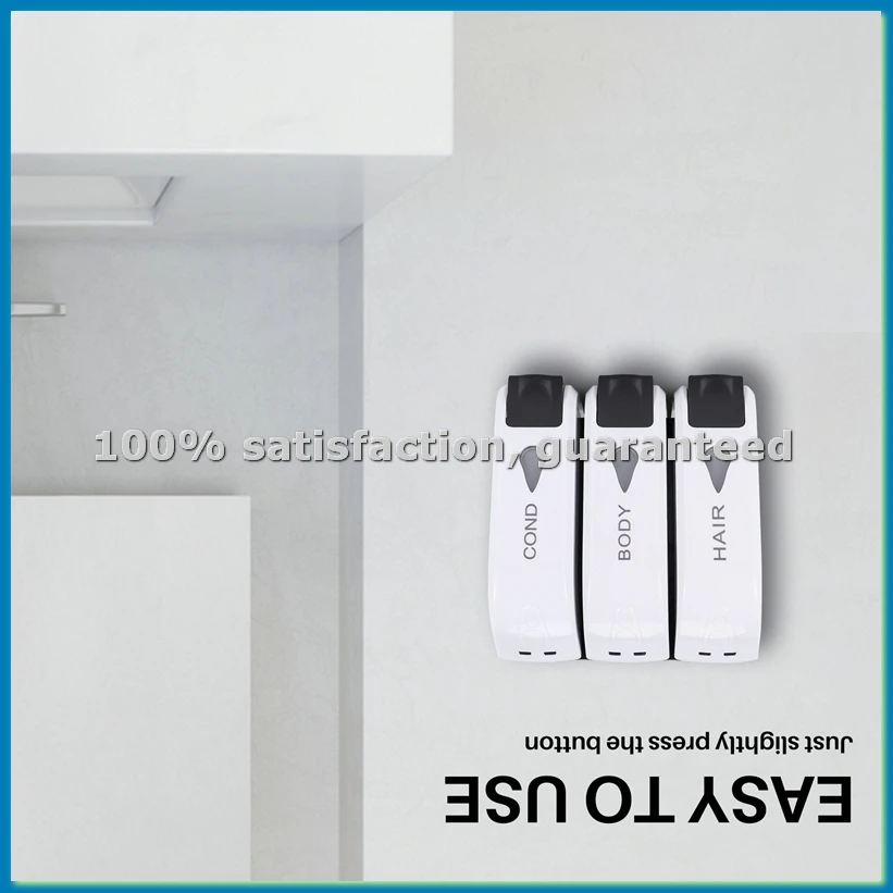 

Тройной дозатор для жидкого мыла, шампуня и лосьона, настенный, для ванной комнаты - AT35