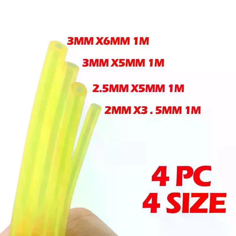 Petrol Fuel Gas Line Pipe Hoses Petrol Line For String Trimmer Chainsaw Saw Blower Grass Cutter Brushcutter Fitting 4PCS