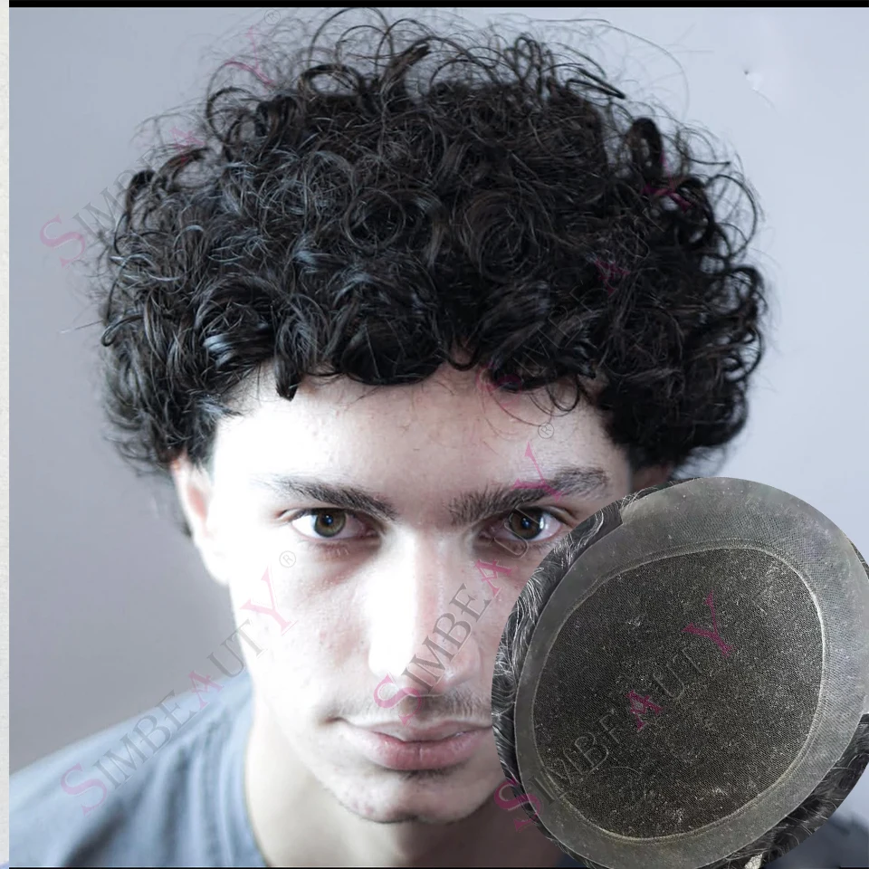 

Мужской парик-система замещения волос 28 мм, из натуральных человеческих волос, с кружевной основой из Австралии и швейцарского кружева, с естественной линией роста волос, серый, черный, коричневый, прочный, для восстановления капиллярной сетки