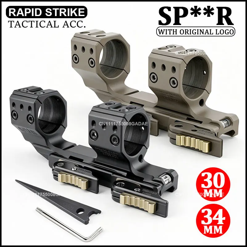 

Sp**r QDP-4616 /QDP-3616 30mm/34mm Tube 6Mil/20.6MOA Rifle Optic Scope Ring Mount 1.5“ Centerline High Piactinny Rail QD-Mount