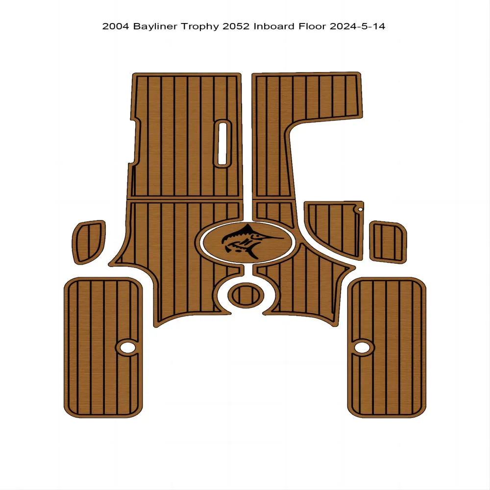 

2004 Bayliner Trophy 2052 Inboard Boat EVA Foam Faux Teak Deck Floor Pad Mat Backing Self Adhesive SeaDek Gatorstep Style