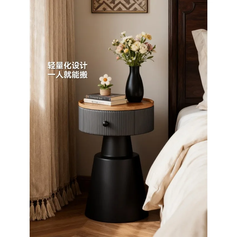 

Medieval bedside table, home bedroom bedside table, light luxury high-end with drawer storage cabinet, bedside storage cabinet